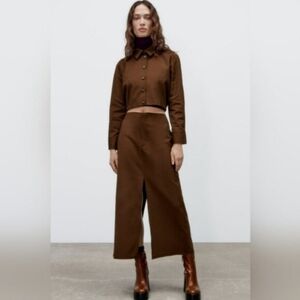 Zara Brown Women's Skirt